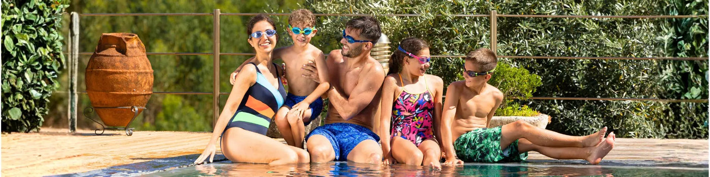 Sleek blue and white Zoggs swim cap for things swimming