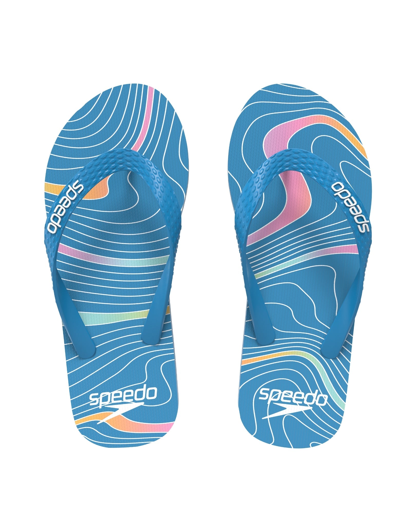 Speedo Mens Printed Flip Flop - Blue/Multi | theSwimmingShop